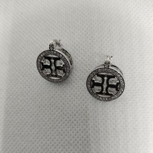 Silver Logo Earrings